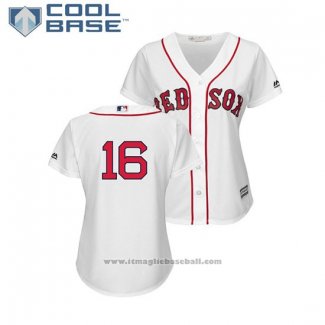 Maglia Baseball Donna Boston Red Sox Andrew Benintendi Cool Base Bianco