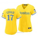 Maglia Baseball Donna Boston Red Sox Nathan Eovaldi 2021 City Connect Replica Or