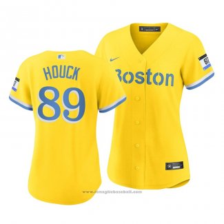 Maglia Baseball Donna Boston Red Sox Tanner Houck 2021 City Connect Replica Or