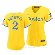 Maglia Baseball Donna Boston Red Sox Xander Bogaerts 2021 City Connect Replica Or