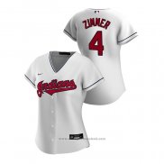 Maglia Baseball Donna Cleveland Indians Bradley Zimmer 2020 Replica Home Bianco