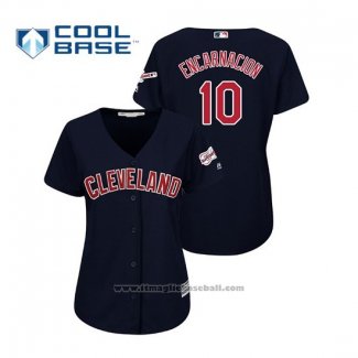 Maglia Baseball Donna Cleveland Indians Edwin Encarnacion 2019 All Star Patch Cool Base Blu