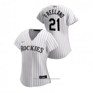 Maglia Baseball Donna Colorado Rockies Kyle Freeland 2020 Replica Home Bianco