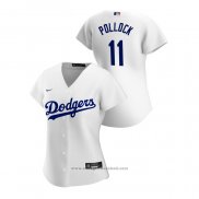 Maglia Baseball Donna Los Angeles Dodgers A.j. Pollock 2019 Postseason Cool Base Bianco