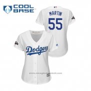 Maglia Baseball Donna Los Angeles Dodgers Russell Martin 2019 Postseason Cool Base Bianco