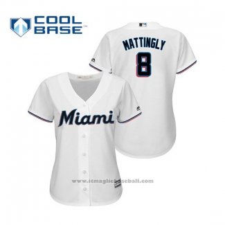 Maglia Baseball Donna Miami Marlins Don Mattingly Cool Base Home 2019 Bianco