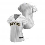 Maglia Baseball Donna Milwaukee Brewers Replica 2020 Alternato Bianco