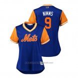 Maglia Baseball Donna New York Mets Brandon Nimmo 2018 LLWS Players Weekend Nimms Blu