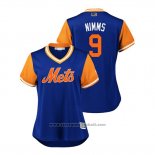 Maglia Baseball Donna New York Mets Brandon Nimmo 2018 LLWS Players Weekend Nimms Blu