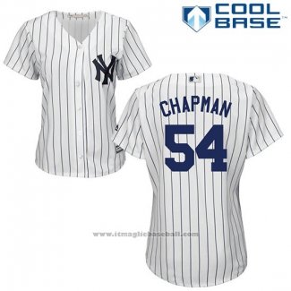 Maglia Baseball Donna New York Yankees Aroldis Chapman Blu Cool Base