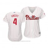 Maglia Baseball Donna Philadelphia Phillies Scott Kingery Cool Base Home Bianco