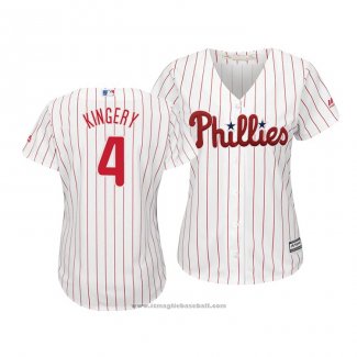 Maglia Baseball Donna Philadelphia Phillies Scott Kingery Cool Base Home Bianco