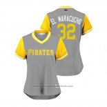 Maglia Baseball Donna Pittsburgh Pirates Elias Diaz 2018 LLWS Players Weekend El Maracucho Grigio