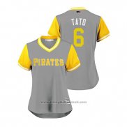 Maglia Baseball Donna Pittsburgh Pirates Starling Marte 2018 LLWS Players Weekend Tato Grigio