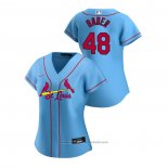 Maglia Baseball Donna St. Louis Cardinals Harrison Bader 2020 Replica Alternato Blu