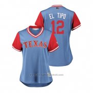 Maglia Baseball Donna Texas Rangers Rougned Odor 2018 LLWS Players Weekend El Tipo Blu