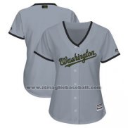 Maglia Baseball Donna Washington Nationals Personalizzate Grigio