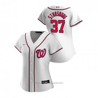 Maglia Baseball Donna Washington Nationals Stephen Strasburg 2020 Replica Home Bianco