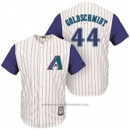 Maglia Baseball Uomo Arizona Diamondbacks 44 Paul Goldschmidt Cream Viola Cooperstown