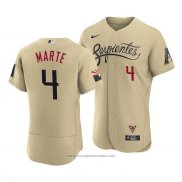 Maglia Baseball Uomo Arizona Diamondbacks Ketel Marte 2021 City Connect Autentico Or