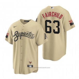 Maglia Baseball Uomo Arizona Diamondbacks Stuart Fairchild 2021 City Connect Replica Or