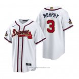 Maglia Baseball Uomo Atlanta Braves Dale Murphy 2022 Gold Program Replica Bianco