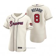 Maglia Baseball Uomo Atlanta Braves Eddie Rosario Autentico Alternato Crema