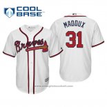 Maglia Baseball Uomo Atlanta Braves Greg Maddux Cool Base Home 2019 Bianco