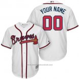 Maglia Baseball Uomo Atlanta Braves Personalizzate Bianco