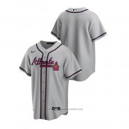 Maglia Baseball Uomo Atlanta Braves Replica 2020 Road Grigio