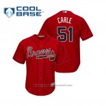 Maglia Baseball Uomo Atlanta Braves Shane Carle Cool Base Alternato 2019 Rosso