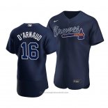 Maglia Baseball Uomo Atlanta Braves Travis D'arnaud Alternato Autentico Blu