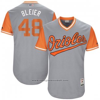 Maglia Baseball Uomo Baltimore Orioles 2017 Little League World Series 48 Richard Bleier Grigio