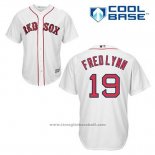 Maglia Baseball Uomo Boston Red Sox 19 Frojo Lynn Bianco Home Cool Base