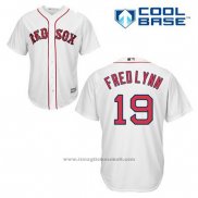 Maglia Baseball Uomo Boston Red Sox 19 Frojo Lynn Bianco Home Cool Base