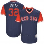 Maglia Baseball Uomo Boston Red Sox 2017 Little League World Series Josh Rutledge Blu