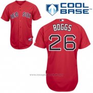 Maglia Baseball Uomo Boston Red Sox 26 Wade Boggs Rosso Cool Base