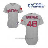 Maglia Baseball Uomo Boston Red Sox 48 Pablo Sandoval Grigio Cool Base