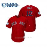 Maglia Baseball Uomo Boston Red Sox Brock Holt Cool Base Allenamento Primaverile 2019 Rosso