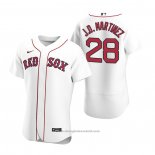 Maglia Baseball Uomo Boston Red Sox J.d. Martinez 2019 Gold Program Cool Base Bianco