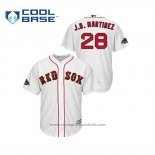 Maglia Baseball Uomo Boston Red Sox J.d. Martinez 2019 Gold Program Cool Base Bianco