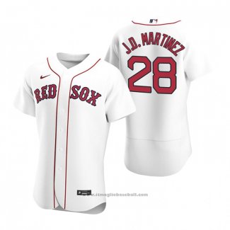 Maglia Baseball Uomo Boston Red Sox J.d. Martinez 2019 Gold Program Cool Base Bianco