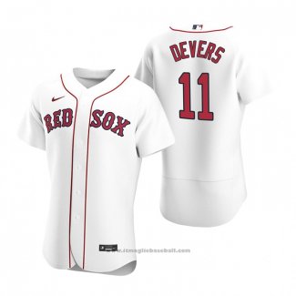 Maglia Baseball Uomo Boston Red Sox Rafael Devers Autentico 2020 Primera Bianco