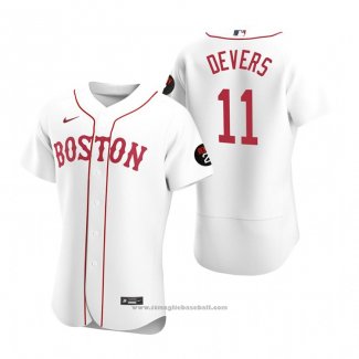 Maglia Baseball Uomo Boston Red Sox Rafael Devers Autentico Bianco2