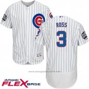 Maglia Baseball Uomo Chicago Cubs 9 David Ross Bianco Flex Base