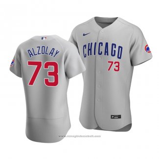 Maglia Baseball Uomo Chicago Cubs Adbert Alzolay Autentico Road Grigio