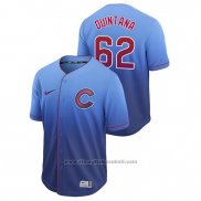 Maglia Baseball Uomo Chicago Cubs Jose Quintana Fade Autentico Blu