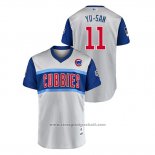 Maglia Baseball Uomo Chicago Cubs Yu Darvish 2019 Little League Classic Yu San Replica Grigio