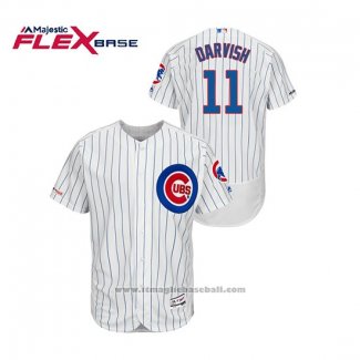 Maglia Baseball Uomo Chicago Cubs Yu Darvish Autentico Flex Base Bianco Blu