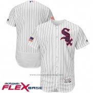 Maglia Baseball Uomo Chicago White Sox 2017 Stelle E Strisce Bianco Flex Base